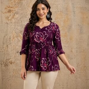 purple kurti