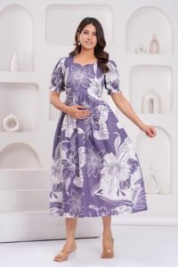 blue white printed kurti