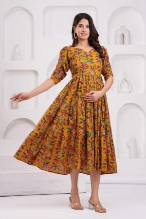 solid maternity  kurti